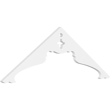 Ekena Millwork Pitch Heath Architectural Grade PVC Gable Pediment, 60"W x 10"H x 1"P (4/12) GPP060X010X100HEA